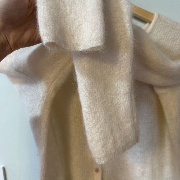Sezane Gaspard Cardigan Size XS Mohair Alpaca Blend Ivory - Picture 7 of 11